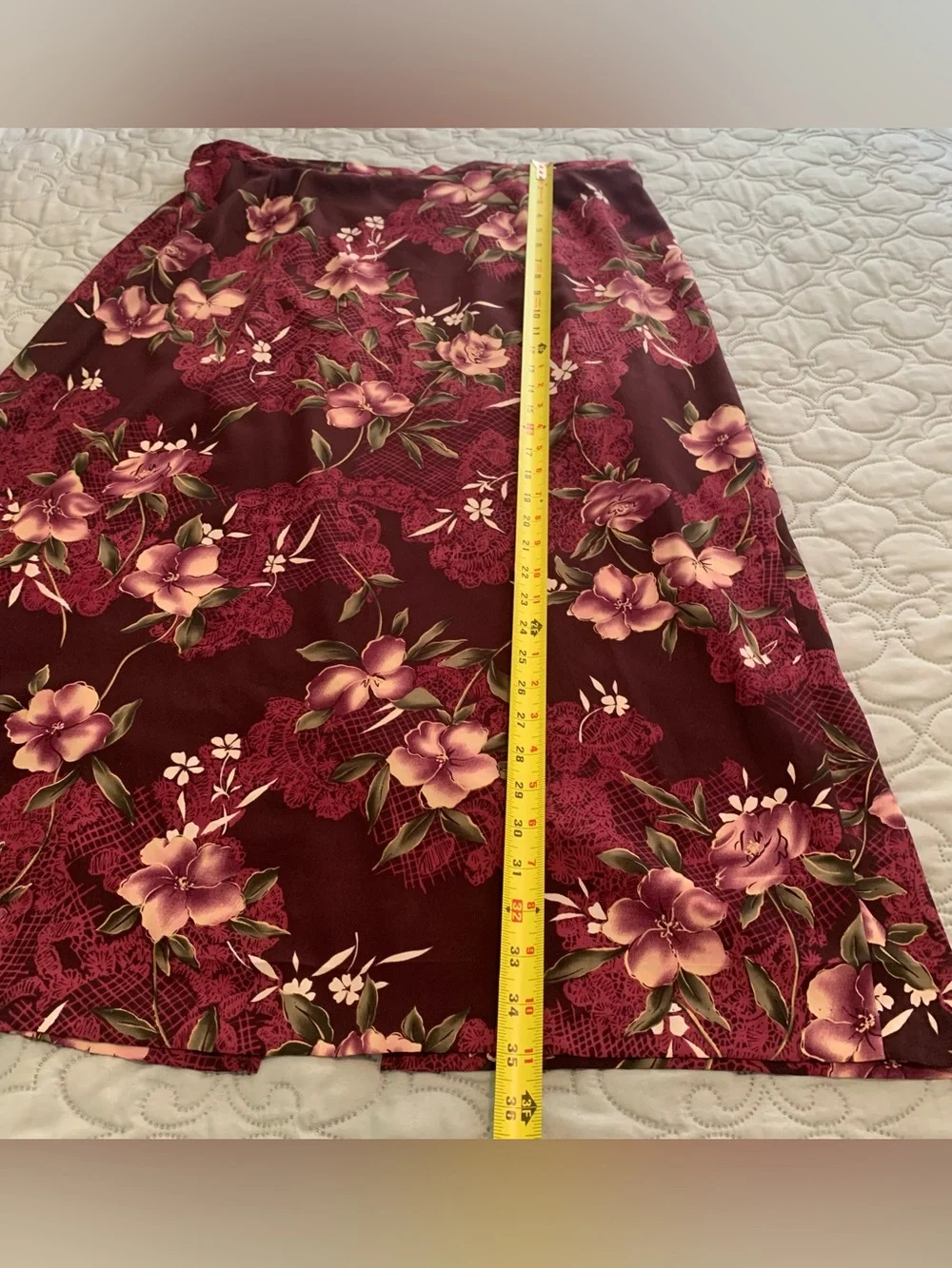 ⁠Vintage Kathie Lee Floral Maxi Skirt Plum Purple Plus Size 22W 90s Whimsygoth